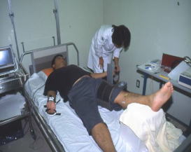 自律神経系の生理的測定風景